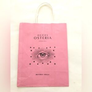 Gucci Osteria da Mossimo Botura Pink Paper Bag 10x8x4.5 Michelin-Starred